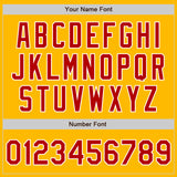 Custom Gold Red-White Authentic Baseball Jersey