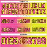 Custom Neon Yellow Pink-Black Authentic Gradient Fashion Football Jersey