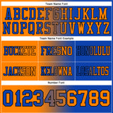 Custom Thunder Blue Bay Orange-Black Authentic Gradient Fashion Football Jersey