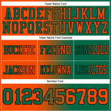 Custom Kelly Green Orange-Black Authentic Gradient Fashion Football Jersey