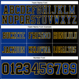 Custom Black Royal-Gold Mesh Authentic Gradient Fashion Football Jersey
