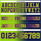 Custom Navy Neon Green-Pink Authentic Gradient Fashion Football Jersey