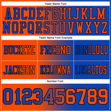 Custom Thunder Blue Orange-Black Authentic Gradient Fashion Football Jersey