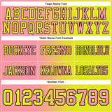Custom Neon Yellow Medium Pink-Black Authentic Gradient Fashion Football Jersey
