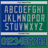 Custom Royal Kelly Green-Gray Gradient Fashion Performance T-Shirt