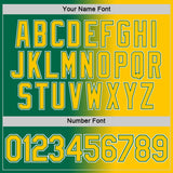 Custom Kelly Green Yellow-White Gradient Fashion Performance T-Shirt