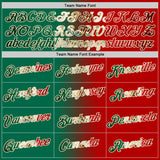 Custom Red Vintage Mexican Flag Kelly Green-City Cream Gradient Fashion Performance T-Shirt