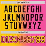 Custom Yellow Pink-Black Authentic Gradient Fashion Basketball Jersey