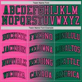 Custom Kelly Green Pink-Black Authentic Gradient Fashion Basketball Jersey