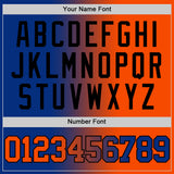 Custom Royal Orange-Black Authentic Gradient Fashion Basketball Jersey