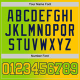 Custom Neon Green Yellow-Navy Authentic Gradient Fashion Basketball Jersey