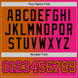 Custom Texas Orange Hot Pink-Black Authentic Gradient Fashion Basketball Jersey