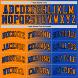 Custom Thunder Blue Bay Orange-Black Authentic Gradient Fashion Basketball Jersey