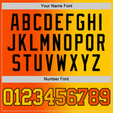 Custom Orange Yellow-Black Authentic Gradient Fashion Basketball Jersey