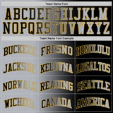 Custom Black Gray-Old Gold Authentic Gradient Fashion Basketball Jersey