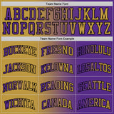 Custom Purple Old Gold-Black Authentic Gradient Fashion Basketball Jersey