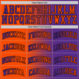 Custom Purple Orange-Black Authentic Gradient Fashion Basketball Jersey
