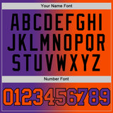 Custom Purple Orange-Black Authentic Gradient Fashion Basketball Jersey
