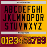 Custom Maroon Gold-Black Authentic Gradient Fashion Basketball Jersey