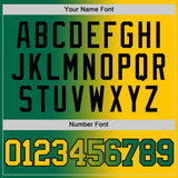 Custom Kelly Green Yellow-Black Authentic Gradient Fashion Basketball Jersey