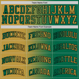 Custom Kelly Green Old Gold-Black Authentic Gradient Fashion Basketball Jersey