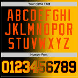 Custom Black Gold-Orange Authentic Gradient Fashion Basketball Jersey