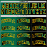 Custom Black Kelly Green-Gold Authentic Gradient Fashion Basketball Jersey
