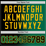 Custom Black Kelly Green-Gold Authentic Gradient Fashion Basketball Jersey