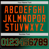 Custom Black Kelly Green-Orange Authentic Gradient Fashion Basketball Jersey