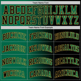 Custom Black Kelly Green-Old Gold Authentic Gradient Fashion Basketball Jersey