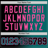 Custom Black Teal-Pink Authentic Gradient Fashion Basketball Jersey