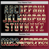 Custom Black Vintage USA Flag Crimson-Cream Authentic Gradient Fashion Basketball Jersey