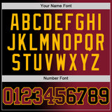 Custom Black Crimson-Gold Authentic Gradient Fashion Basketball Jersey