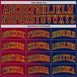 Custom Navy Maroon-Gold Authentic Gradient Fashion Basketball Jersey