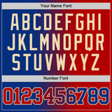 Custom Royal Red-Cream Authentic Gradient Fashion Basketball Jersey