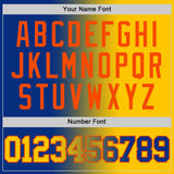 Custom Royal Yellow-Orange Authentic Gradient Fashion Basketball Jersey