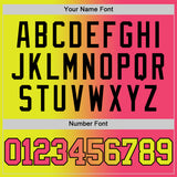 Custom Neon Yellow Neon Pink-Black Authentic Gradient Fashion Basketball Jersey