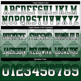 Custom White Green-Black Authentic Gradient Square Shape 7V7 Flag Football Jersey
