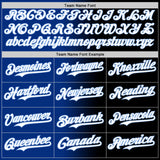 Custom Black White Royal-Light Blue Authentic Gradient Fashion Baseball Jersey