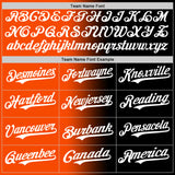 Custom Black White-Orange Authentic Gradient Fashion Baseball Jersey