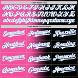 Custom Black White Pink-Light Blue Authentic Gradient Fashion Baseball Jersey