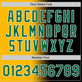 Custom Black Kelly Green Gold-White Authentic Gradient Fashion Baseball Jersey