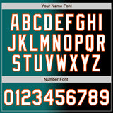 Custom Black White Teal-Orange Authentic Gradient Fashion Baseball Jersey