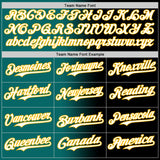 Custom Black White Teal-Gold Authentic Gradient Fashion Baseball Jersey