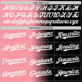 Custom Black White-Medium Pink Authentic Gradient Fashion Baseball Jersey