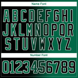 Custom Black Kelly Green-White Gradient Fashion Hockey Lace Neck Jersey