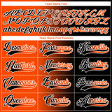 Custom Black Orange-White Gradient Fashion Hockey Lace Neck Jersey