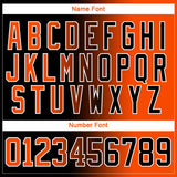Custom Black Orange-White Gradient Fashion Hockey Lace Neck Jersey