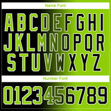 Custom Black Neon Green-White Gradient Fashion Hockey Lace Neck Jersey