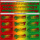 Custom Grass Green Red Yellow-Black Authentic Gradient Fashion Baseball Jersey